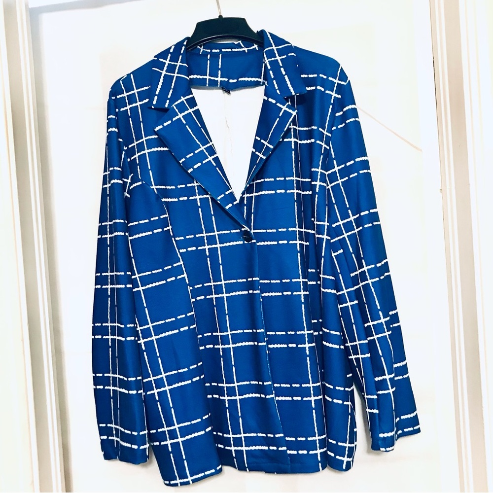 🌷Plus Size Blue Blazer and Pant Suit 3X